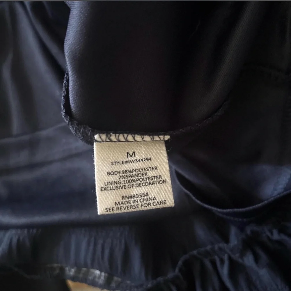 Ultra Flirt Navy Top with White Ribbon - Picture 6 of 6